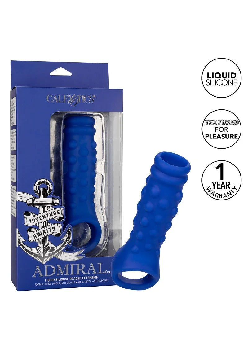 Admiral Liquid Silicone Beaded Extension by CalExotics - Happytoys Sexshop: Toys for Feeling Happy & Easy 😊 - Discreet geleverd