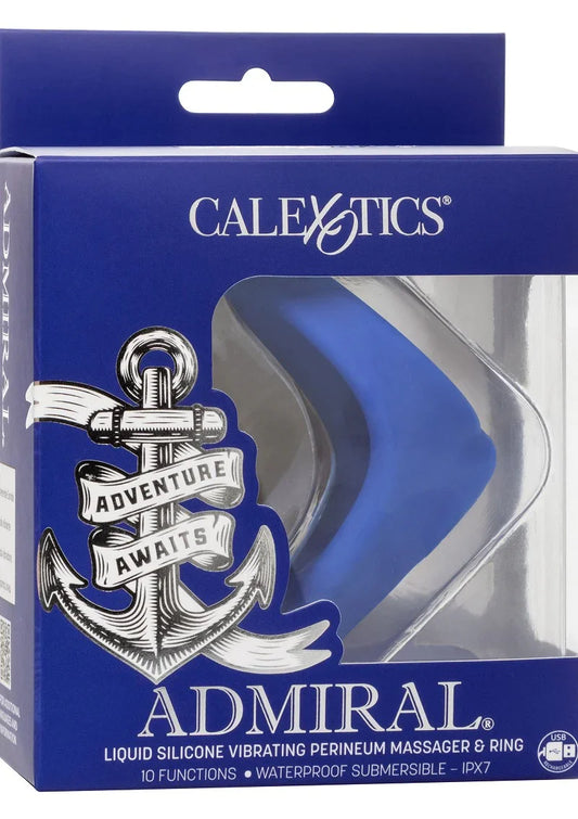 Admiral Liquid Silicone Vibrating Perineum Massager & Ring by CalExotics - Happytoys Sexshop: Toys for Feeling Happy & Easy 😊 - Discreet geleverd