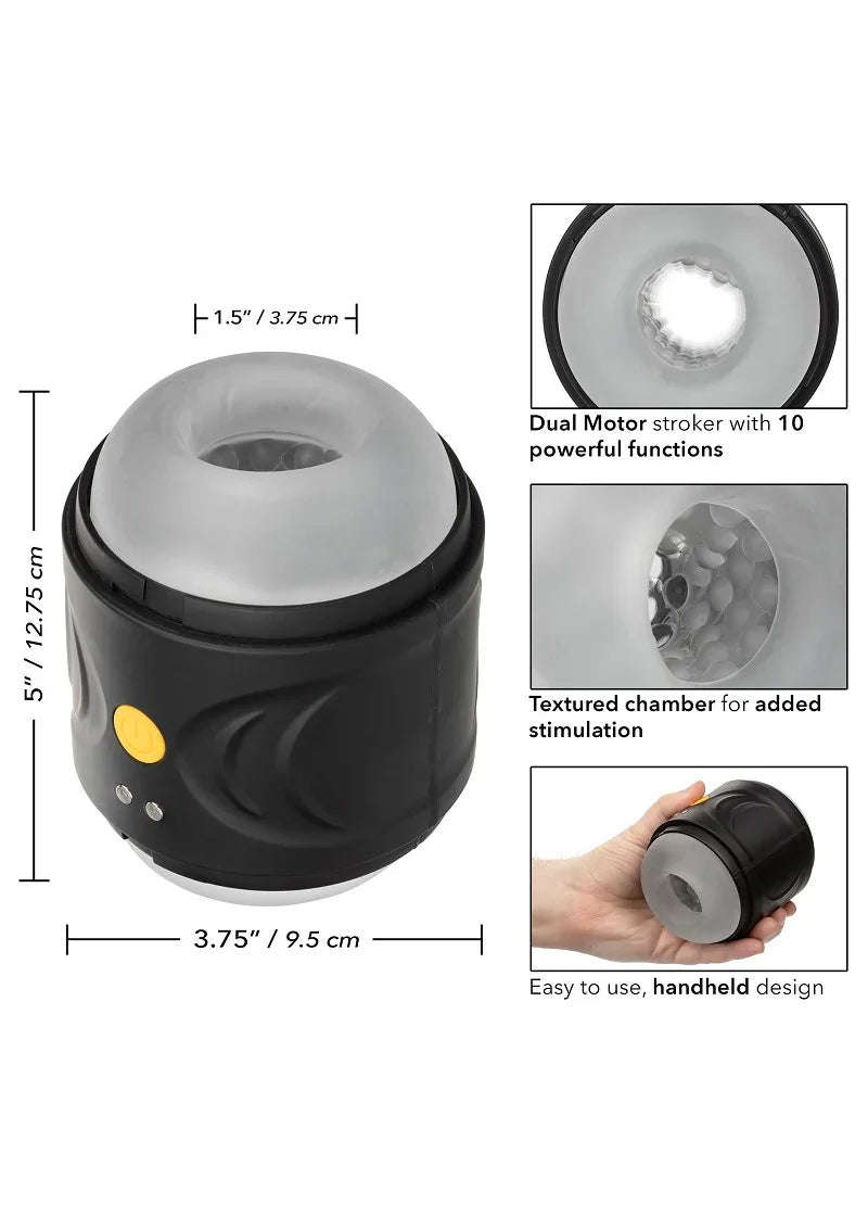 ♂ CalExotics Boundless Dual Motor Stroker - Happytoys Sexshop: Toys for Feeling Happy & Easy 😊 - Discreet geleverd