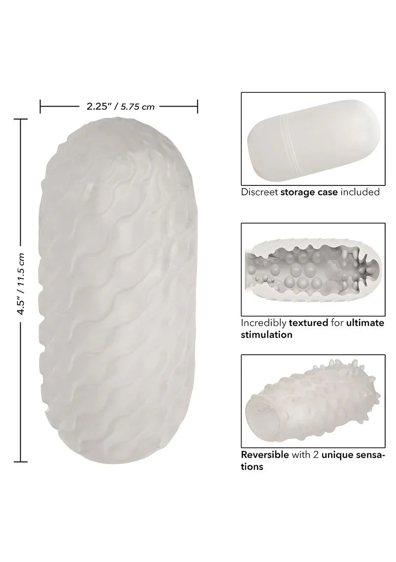 ♂ CalExotics Boundless Reversible Nubby Stroker - Happytoys Sexshop: Toys for Feeling Happy & Easy 😊 - Discreet geleverd