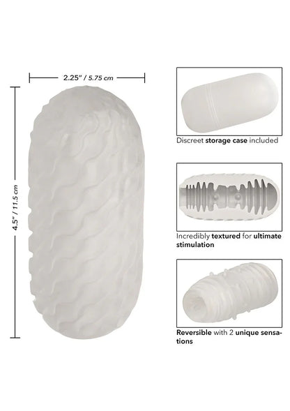 Boundless Reversible Ribbed Stroker by CalExotics - Happytoys Sexshop: online sex shop for Feeling Happy & Easy 😊 - Discreet geleverd