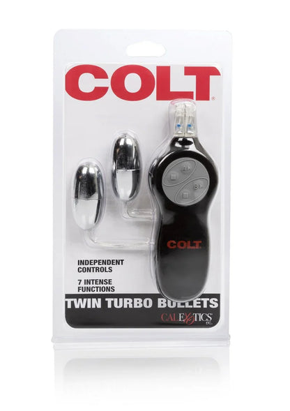 COLT Twin Turbo Bullets Double Vibrator by CalExotics - Happytoys Sexshop: online sex shop for Feeling Happy & Easy 😊 - Discreet geleverd