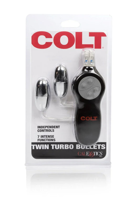COLT Twin Turbo Bullets Double Vibrator by CalExotics - Happytoys Sexshop: online sex shop for Feeling Happy & Easy 😊 - Discreet geleverd