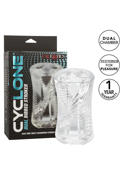 Cyclone Dual Ribbed Stroker Masturbator by CalExotics - Happytoys Sexshop: online sex shop for Feeling Happy & Easy 😊 - Discreet geleverd