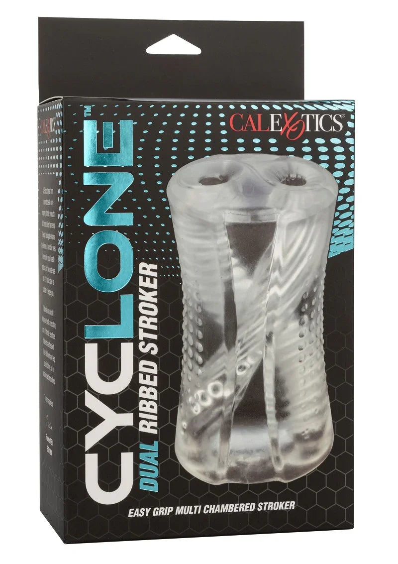Cyclone Dual Ribbed Stroker Masturbator by CalExotics - Happytoys Sexshop: online sex shop for Feeling Happy & Easy 😊 - Discreet geleverd