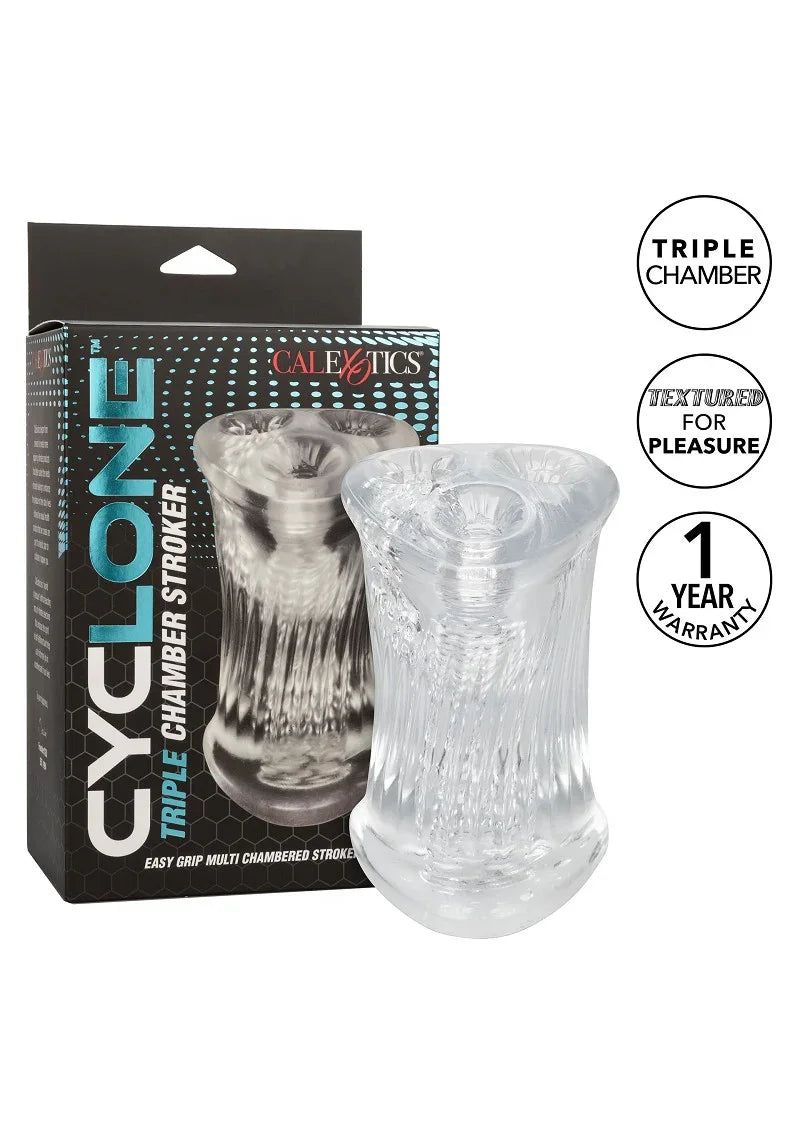 Cyclone Triple Chamber Stroker Masturbator by CalExotics - Happytoys Sexshop: online sex shop for Feeling Happy & Easy 😊 - Discreet geleverd