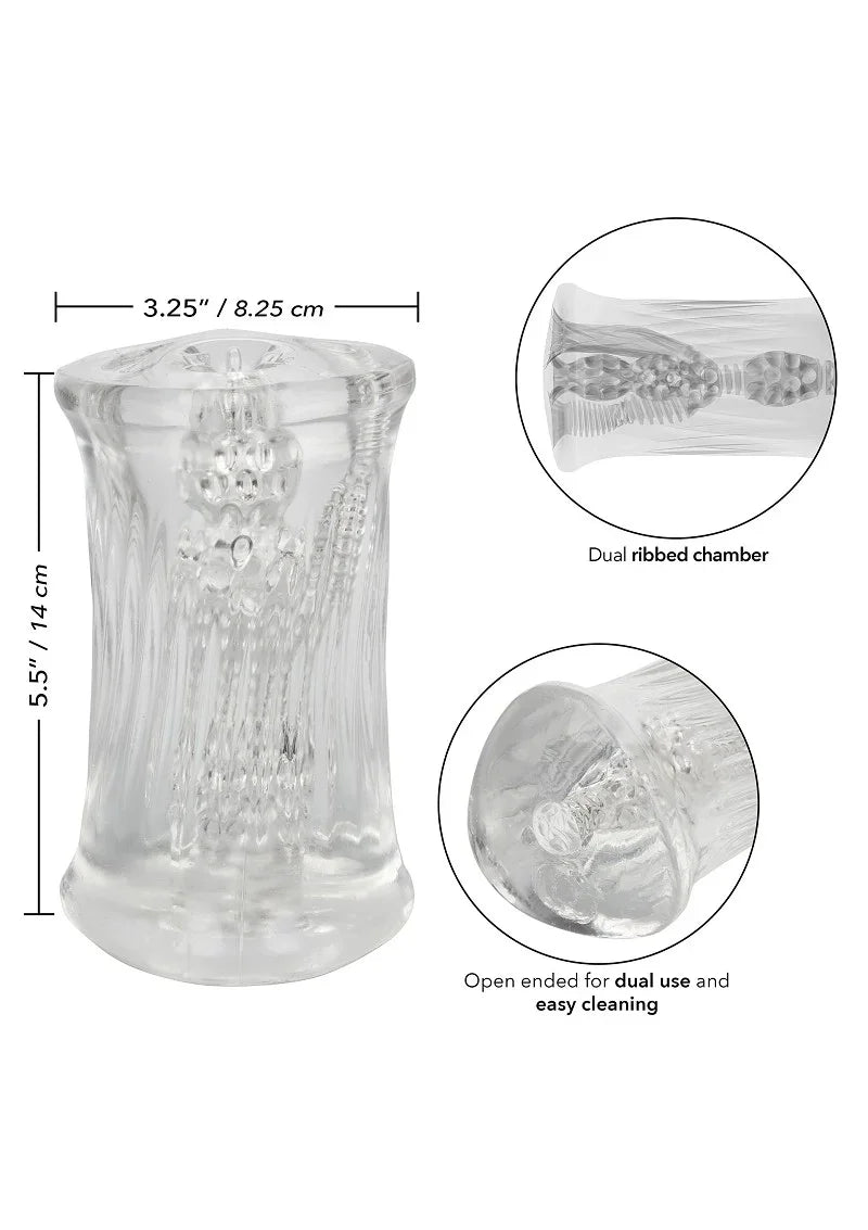 Cyclone Triple Chamber Stroker Masturbator by CalExotics - Happytoys Sexshop: online sex shop for Feeling Happy & Easy 😊 - Discreet geleverd