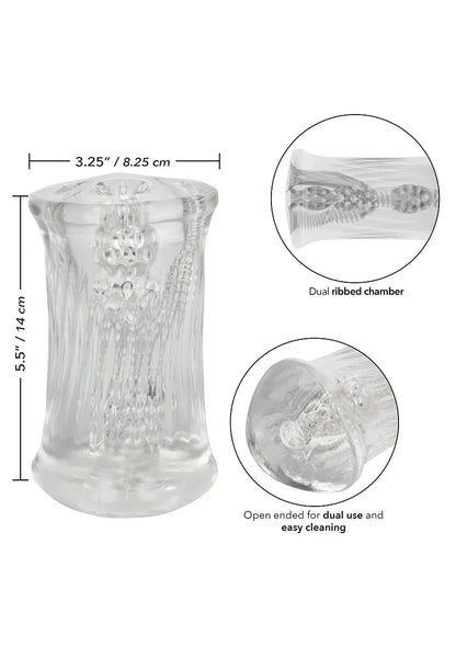 Cyclone Triple Chamber Stroker Masturbator by CalExotics - Happytoys Sexshop: online sex shop for Feeling Happy & Easy 😊 - Discreet geleverd