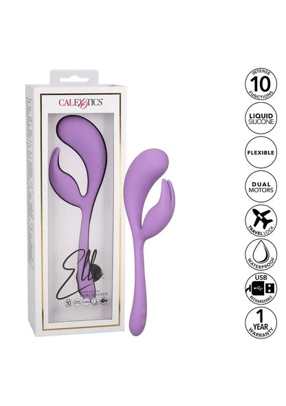 Bestel: Elle Liquid Silicone Dual Flicker Vibrator by CalExotics Elle - bij Happytoys.nl, happytoys.be, Happytoys.ae: erotische sex webshop | liever Happy dan Easy ⭐⭐⭐⭐⭐