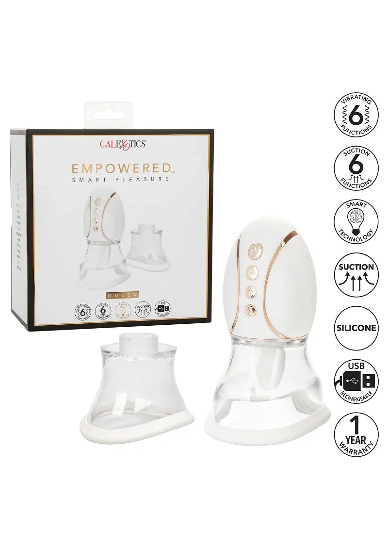 ♀ CalExotics Empowered Smart Pleasure Queen licking vibrator - Happytoys Sexshop: Toys for Feeling Happy & Easy 😊 - Discreet geleverd