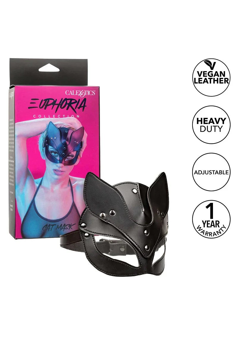 Euphoria Collection Cat Mask by CalExotics - Happytoys Sexshop: online sex shop for Feeling Happy & Easy 😊 - Discreet geleverd