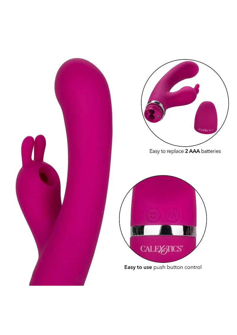 ♀ CalExotics Foreplay Frenzy Bunny Kisser double action suction - Happytoys Sexshop: Toys for Feeling Happy & Easy 😊 - Discreet geleverd