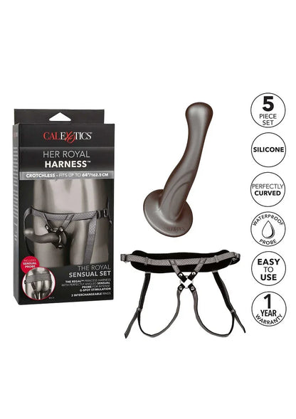 ♂ ♀ CalExotics Her Royal Harness The Royal Sensual Set Pegging Strap-On - Happytoys Sexshop: Toys for Feeling Happy & Easy 😊 - Discreet geleverd