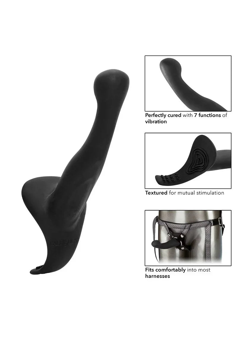 Her Royal Harness The Royal Vibrating Pegging Strap On set by CalExotics - Happytoys Sexshop: online sex shop for Feeling Happy & Easy 😊 - Discreet geleverd