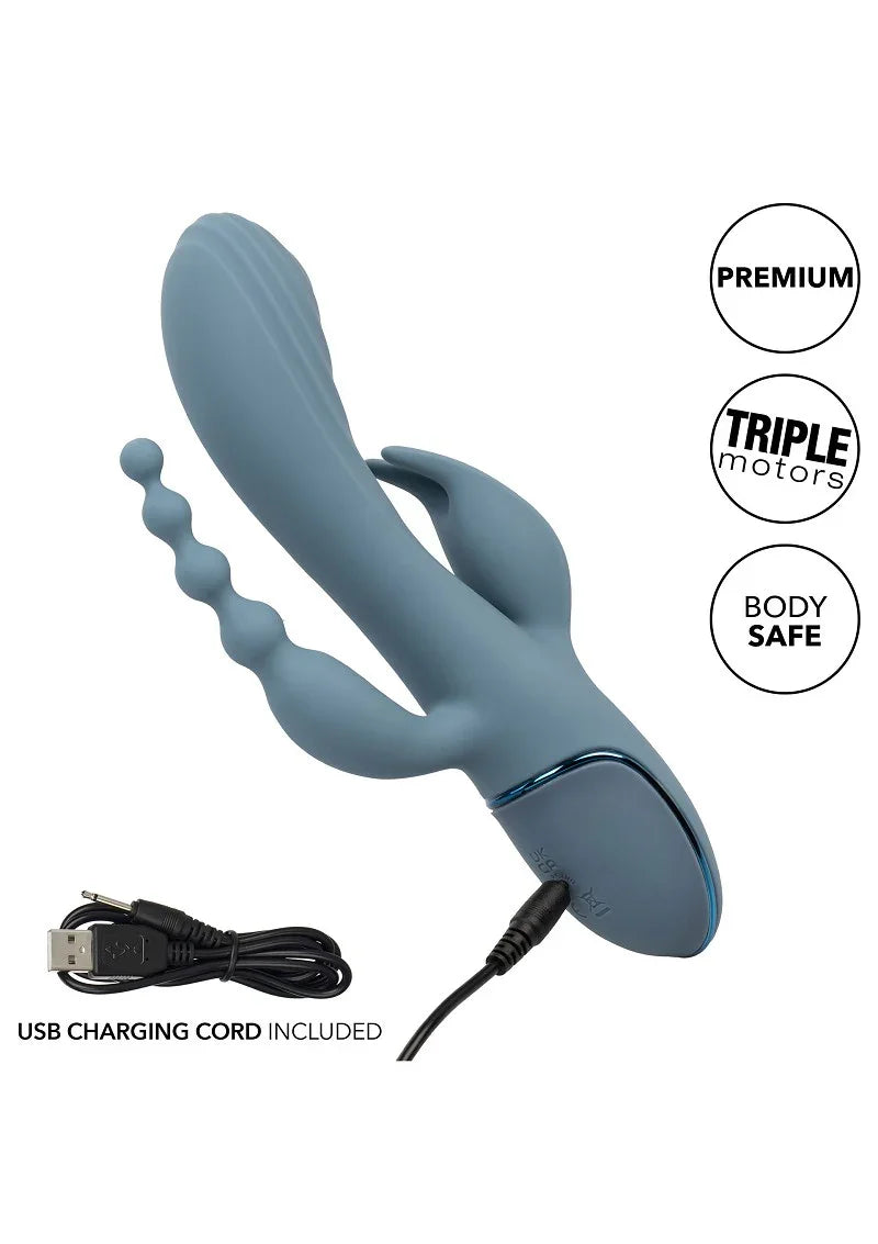 ♀ CalExotics III Triple Ecstasy triple vibrator - Happytoys Sexshop: Toys for Feeling Happy & Easy 😊 - Discreet geleverd