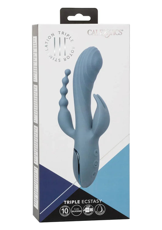 ♀ CalExotics III Triple Ecstasy triple vibrator - Happytoys Sexshop: Toys for Feeling Happy & Easy 😊 - Discreet geleverd