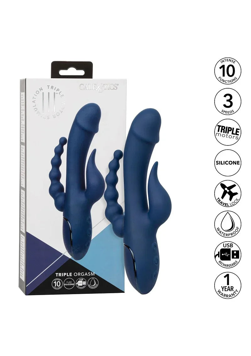 ♀ CalExotics III Triple Orgasm triple Vibrator - Happytoys Sexshop: online sex shop for Feeling Happy & Easy 😊 - Discreet geleverd