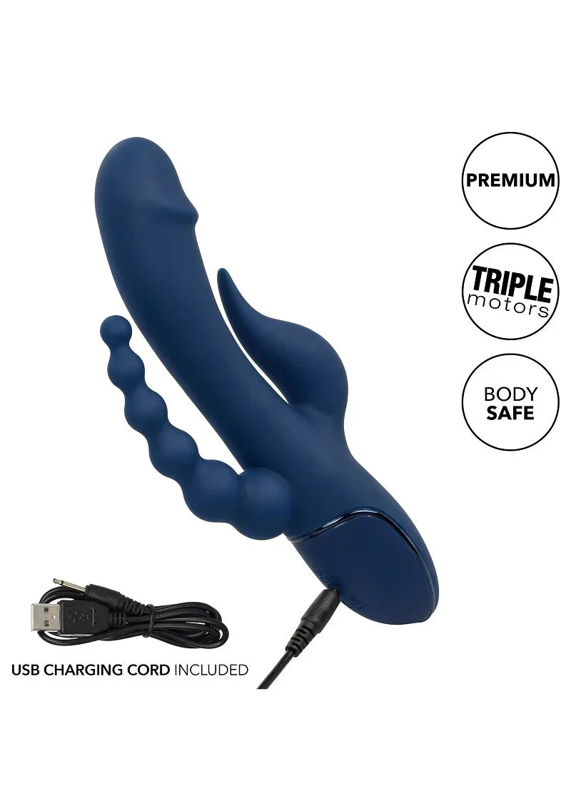 ♀ CalExotics III Triple Orgasm triple Vibrator - Happytoys Sexshop: online sex shop for Feeling Happy & Easy 😊 - Discreet geleverd