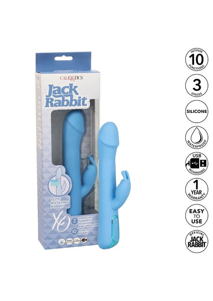 ♀ CalExotics Jack Rabbit Elite Rotating Rabbit vibrator - Happytoys Sexshop: Toys for Feeling Happy & Easy 😊 - Discreet geleverd
