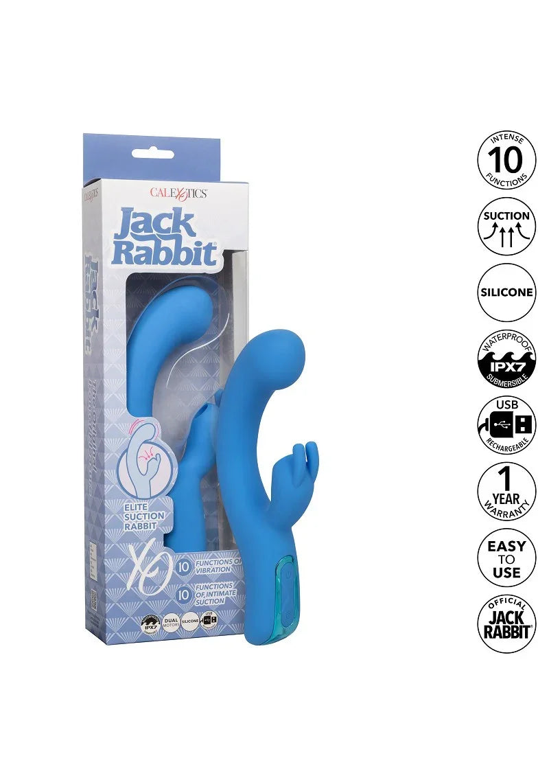 ♀ CalExotics Jack Rabbit Elite Suction Rabbit vibrator - Happytoys Sexshop: Toys for Feeling Happy & Easy 😊 - Discreet geleverd