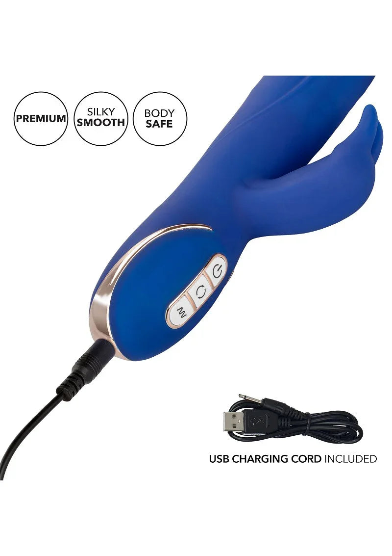 Jack Rabbit Signature Silicone Rotating Beaded Rabbit vibrator by CalExotics - Happytoys Sexshop: Toys for Feeling Happy & Easy 😊 - Discreet geleverd