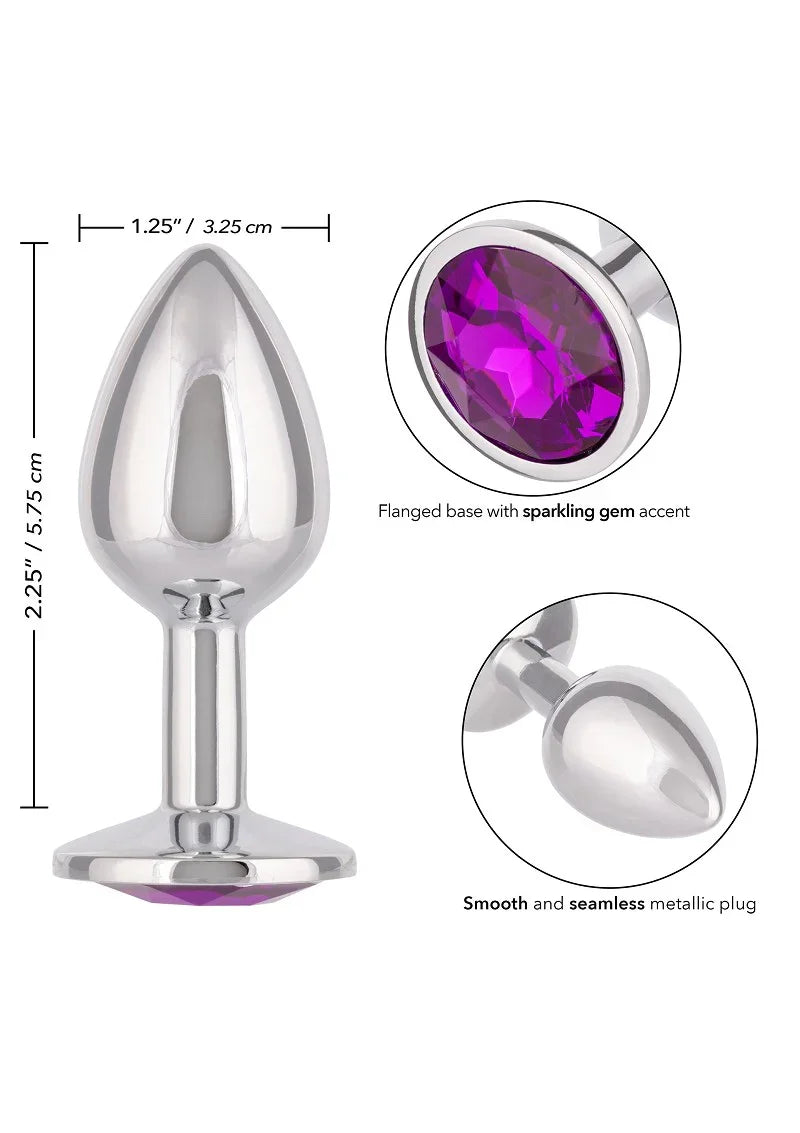 Jewel Small Amethyst Plug by CalExotics - Happytoys Sexshop: online sex shop for Feeling Happy & Easy 😊 - Discreet geleverd