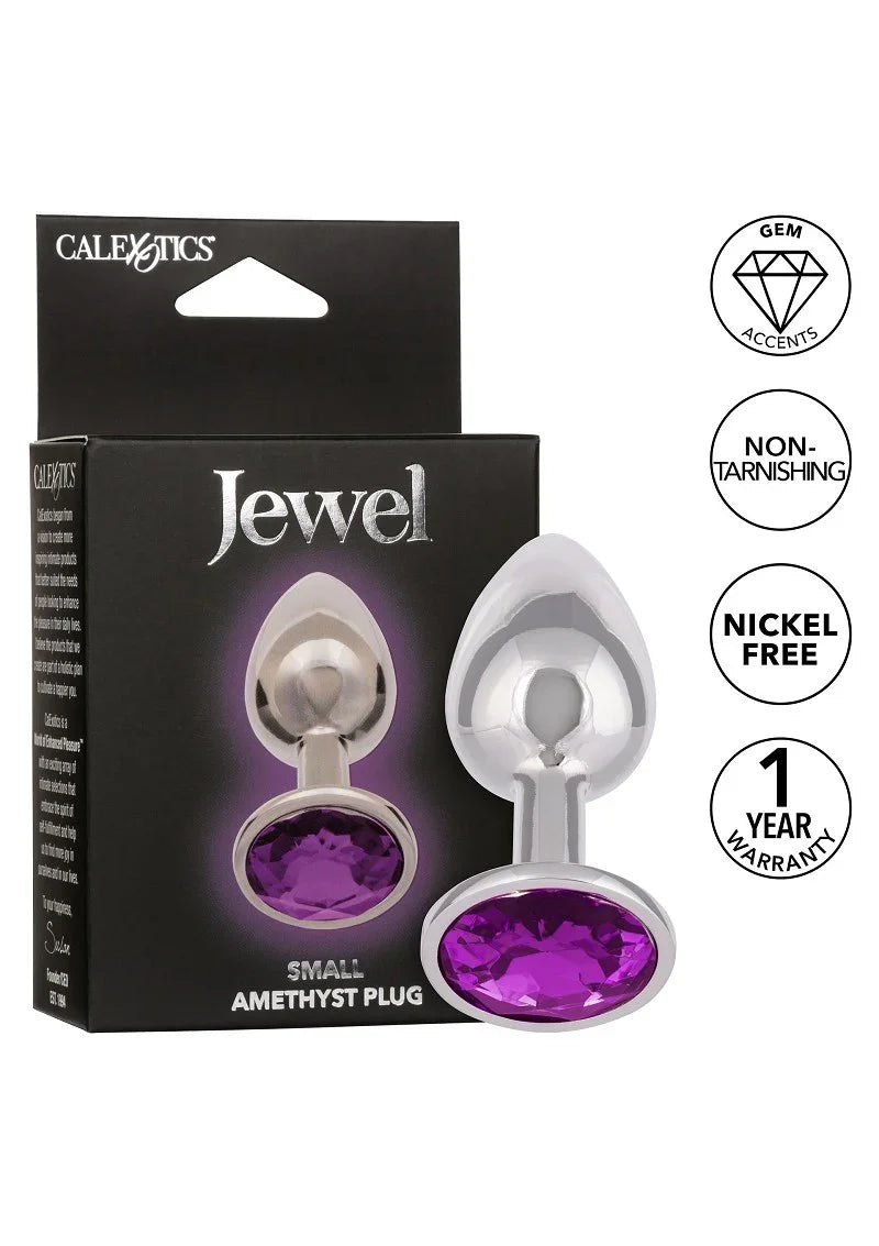 Jewel Small Amethyst Plug by CalExotics - Happytoys Sexshop: online sex shop for Feeling Happy & Easy 😊 - Discreet geleverd
