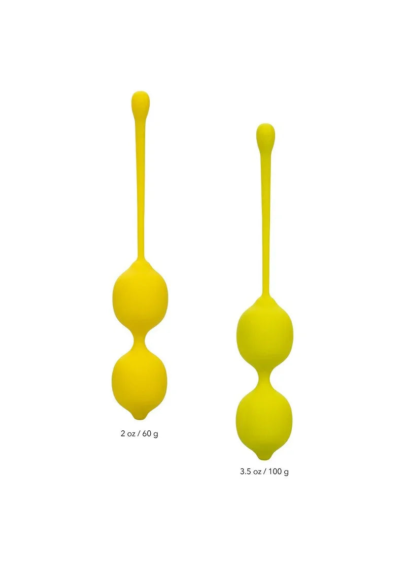 ♀ CalExotics Kegel Training Set Lemon Bekkenbodentrainer - Happytoys Sexshop: Toys for Feeling Happy & Easy 😊 - Discreet geleverd