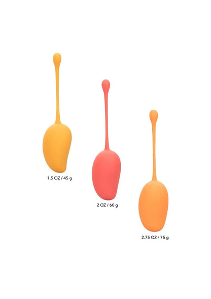 ♀ CalExotics Kegel Training Set Mango - Happytoys Sexshop: Toys for Feeling Happy & Easy 😊 - Discreet geleverd