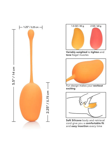 ♀ CalExotics Kegel Training Set Mango - Happytoys Sexshop: Toys for Feeling Happy & Easy 😊 - Discreet geleverd
