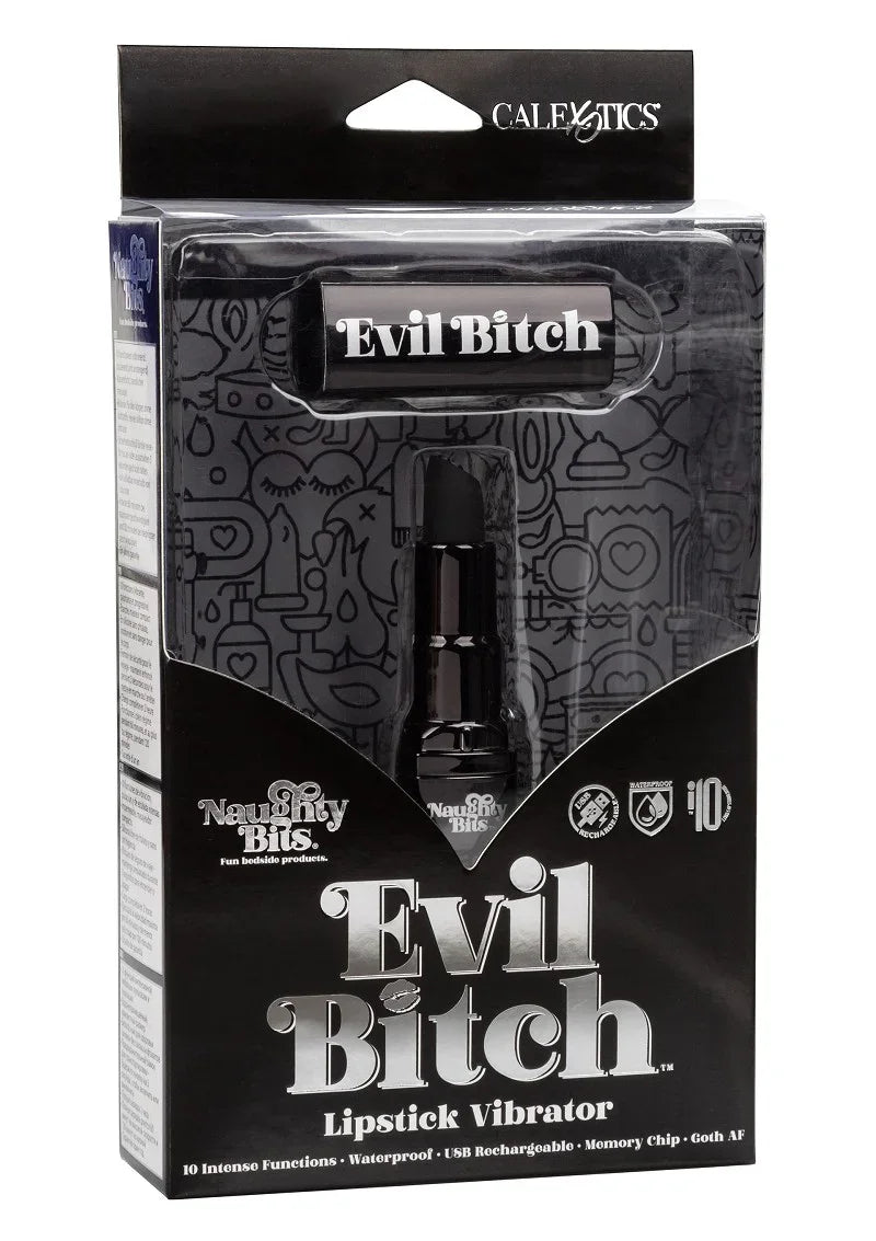 Naughty Bits Evil Bitch Lipstick Vibrator by CalExotics - Happytoys Sexshop: Toys for Feeling Happy & Easy 😊 - Discreet geleverd