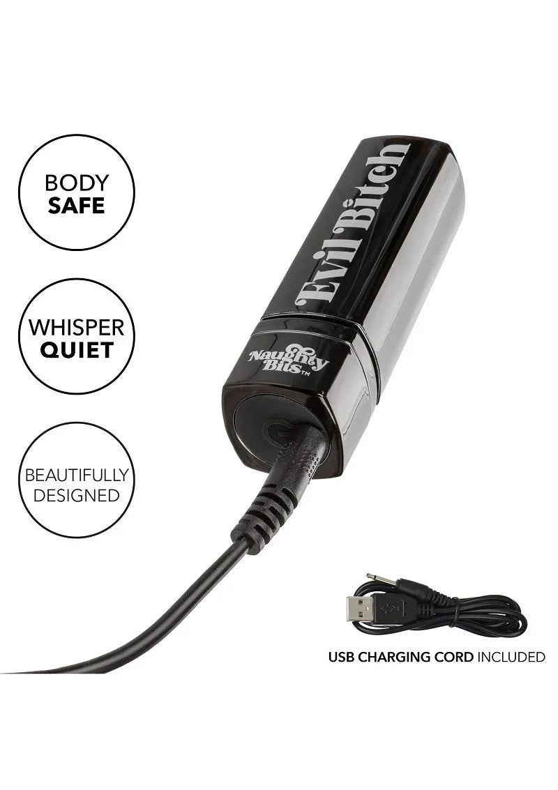Naughty Bits Evil Bitch Lipstick Vibrator by CalExotics - Happytoys Sexshop: Toys for Feeling Happy & Easy 😊 - Discreet geleverd