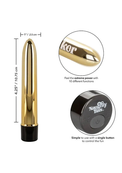 CalExoticsNaughtyBitsGoldDickerPersonalVibrator7 @ Happytoys Sexshop: online sex shop for Feeling Happy & Easy 😊 the erotic store owned by a woman