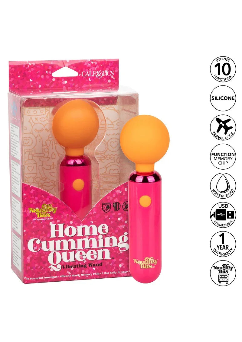 Naughty Bits Home Cumming Queen Vibrating Wand by CalExotics - Happytoys Sexshop: online sex shop for Feeling Happy & Easy 😊 - Discreet geleverd