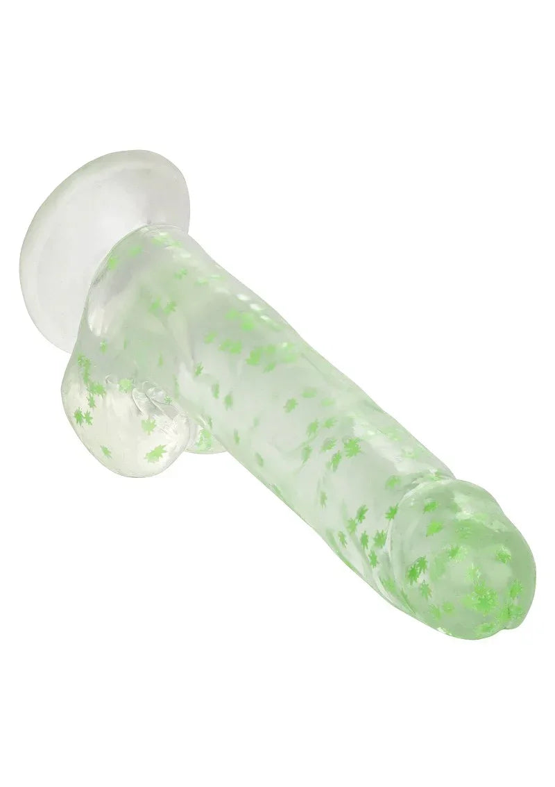 CalExoticsNaughtyBitsILeafDickGlow-In-The-DarkWeedLeafDildo3 @ Happytoys Sexshop: online sex shop for Feeling Happy & Easy 😊 the erotic store owned by a woman
