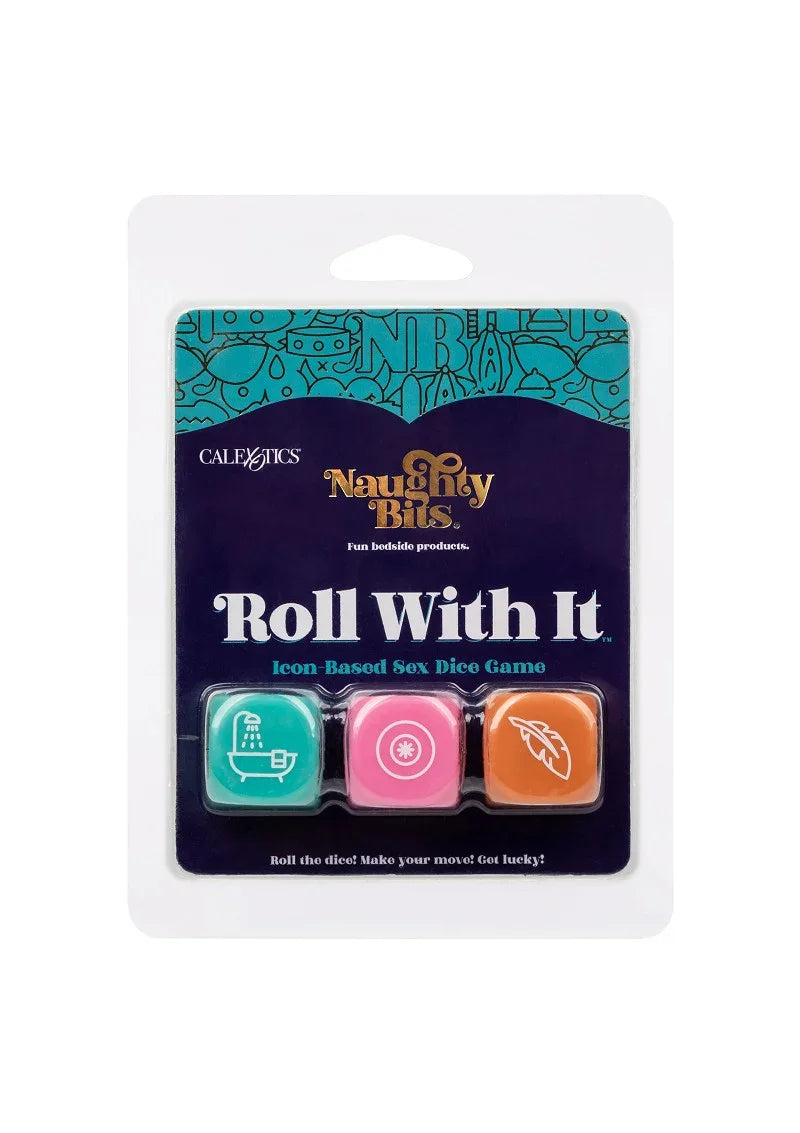 Naughty Bits Roll With It Icon-Based Sex Dice Game by CalExotics - Happytoys Sexshop: Toys for Feeling Happy & Easy 😊 - Discreet geleverd