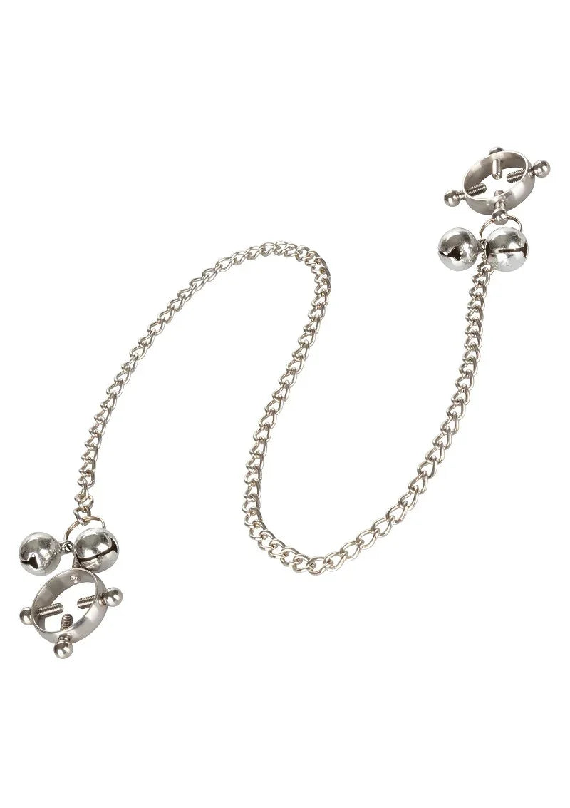 4 Point Nipple Press With Bells by CalExotics - Happytoys Sexshop: Toys for Feeling Happy & Easy 😊 - Discreet geleverd