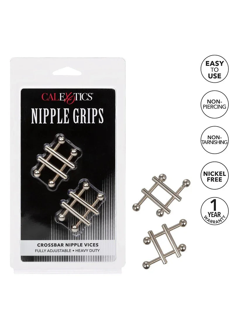 Crossbar Nipple Vices by CalExotics - Happytoys Sexshop: online sex shop for Feeling Happy & Easy 😊 - Discreet geleverd