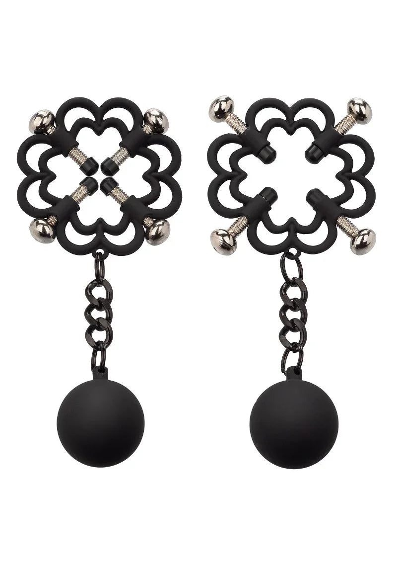 ♂ ♀ CalExotics Nipple Grips Power Grip 4-Point Weighted Nipple Press - Happytoys Sexshop: Toys for Feeling Happy & Easy 😊 - Discreet geleverd