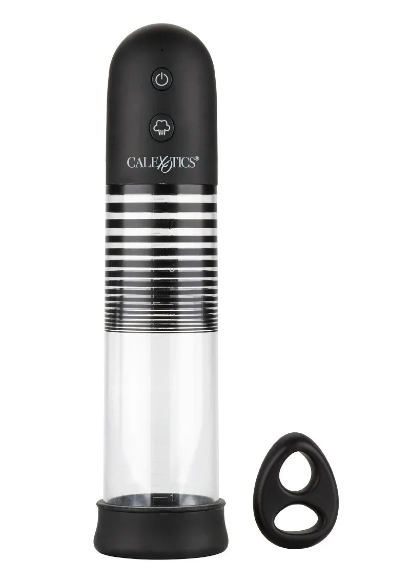 ♂ CalExotics Optimum Series Rechargeable EZ Pump Kit - Happytoys Sexshop: Toys for Feeling Happy & Easy 😊 - Discreet geleverd