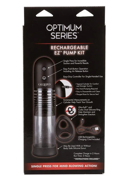 ♂ CalExotics Optimum Series Rechargeable EZ Pump Kit - Happytoys Sexshop: online sex shop for Feeling Happy & Easy 😊 - Discreet geleverd