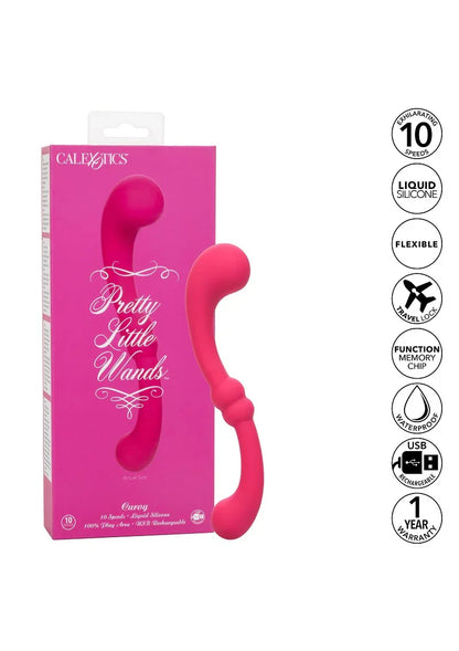 Pretty Little Wands Curvy vibrator by CalExotics - Happytoys Sexshop: Toys for Feeling Happy & Easy 😊 - Discreet geleverd