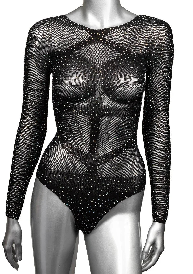 y CalExotics Radiance Plus Size Long Sleeve Body Suit - Happytoys Sexshop: Toys for Feeling Happy & Easy 😊 - Discreet geleverd