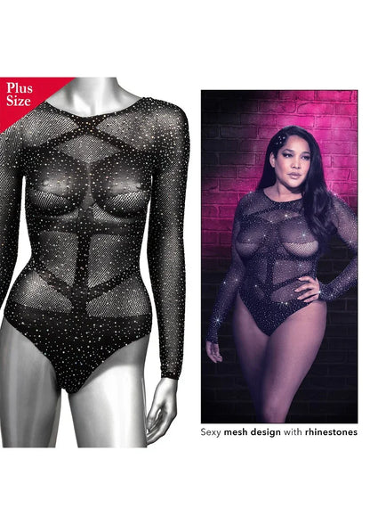 y CalExotics Radiance Plus Size Long Sleeve Body Suit - Happytoys Sexshop: Toys for Feeling Happy & Easy 😊 - Discreet geleverd