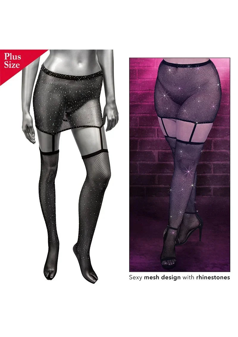 CalExoticsRadiancePlusSizeOnePieceGarterSkirtwithThighHighs6 @ Happytoys Sexshop: online sex shop for Feeling Happy & Easy 😊 the erotic store owned by a woman