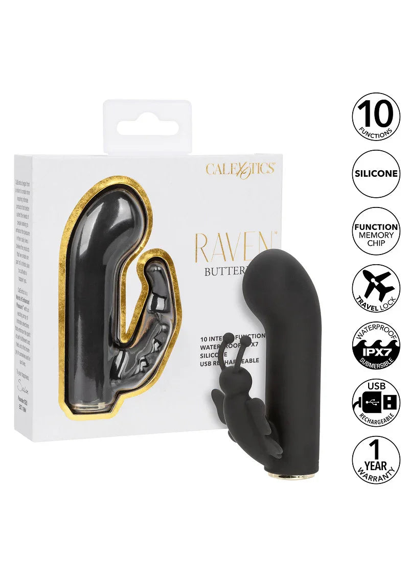 Raven Butterfly vibrator by CalExotics - Happytoys Sexshop: Toys for Feeling Happy & Easy 😊 - Discreet geleverd