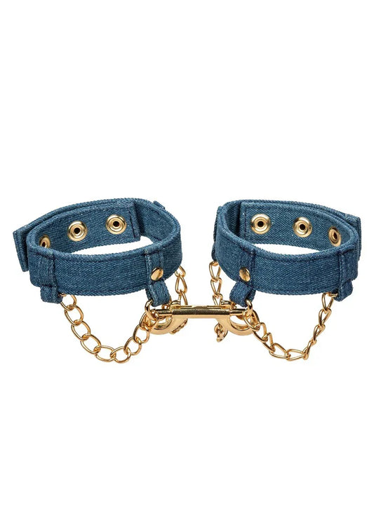 Ride 'em Premium Denim Collection Ankle Cuffs by CalExotics - Happytoys Sexshop: online sex shop for Feeling Happy & Easy 😊 - Discreet geleverd