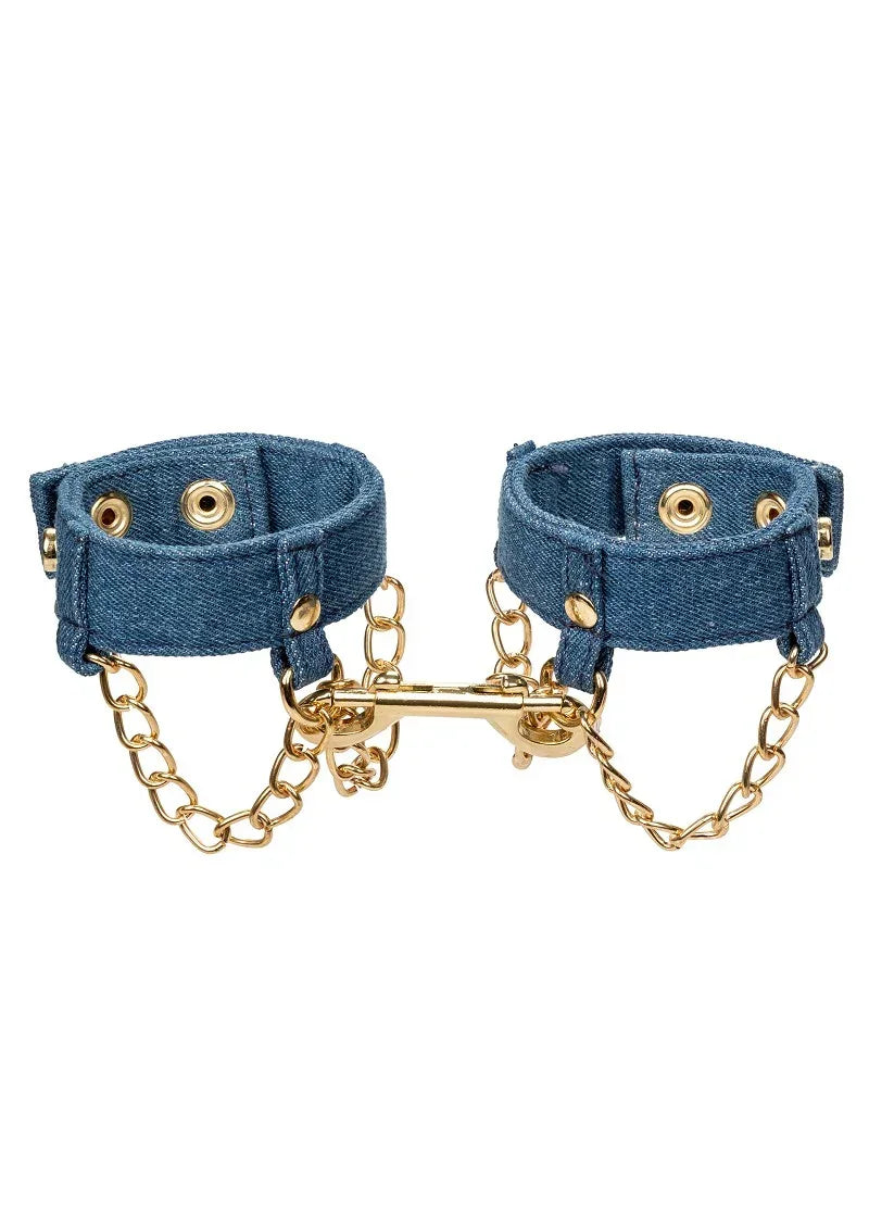 CalExoticsRide_emPremiumDenimCollectionWristCuffs1 @ Happytoys Sexshop: online sex shop for Feeling Happy & Easy 😊 the erotic store owned by a woman