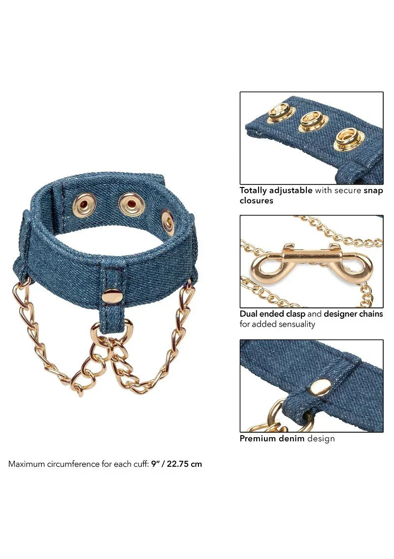 CalExoticsRide_emPremiumDenimCollectionWristCuffs5 @ Happytoys Sexshop: online sex shop for Feeling Happy & Easy 😊 the erotic store owned by a woman