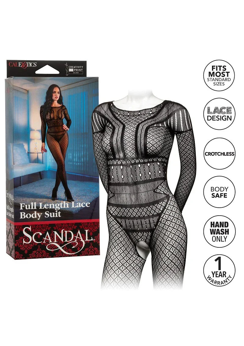 ♀ CalExotics Scandal Full Length Lace Body Suit - Happytoys Sexshop: Toys for Feeling Happy & Easy 😊 - Discreet geleverd
